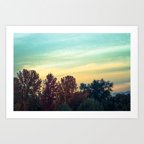 Protean Autumn Sky Art Print