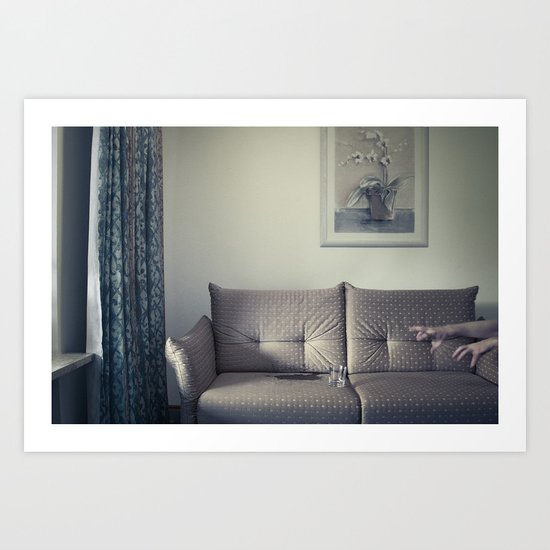 meanwhile, in a small Hotel... Art Print