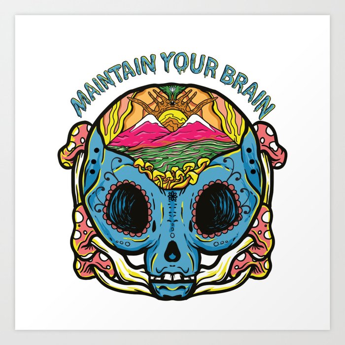 Magic Mushroom Psychedelic Trip Art Print By Baeumlinger Society6