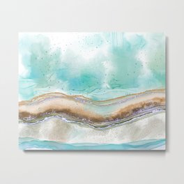 Turquoise Abstract Landscape Metal Print | Abstractart, Abstractdesign, Turquoiseabstract, Ink, Abstractlanscape, Graphicdesign, Abstract 