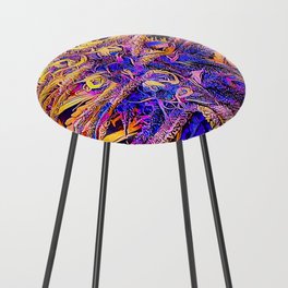 Cannabis on Glowing Fire Counter Stool