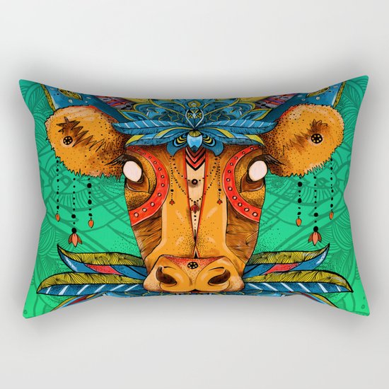 Holy Cow! Lotus. Rectangular Pillow