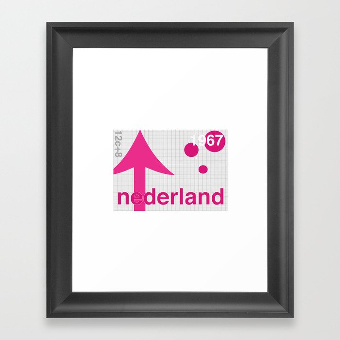 Netherlands stamp  Framed Art Print