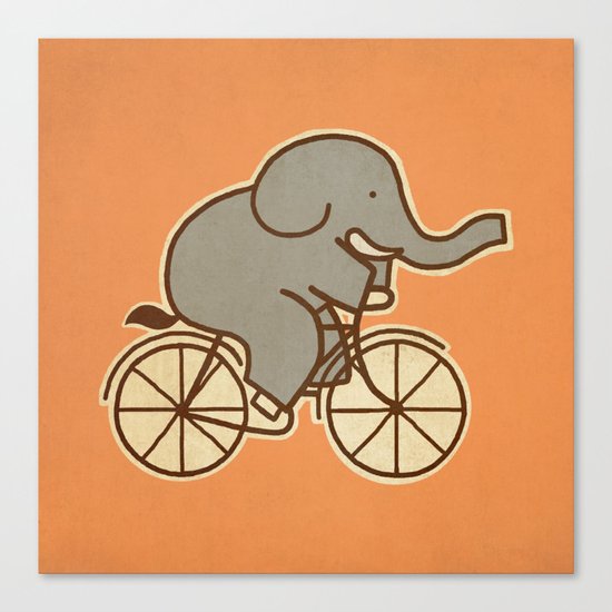 Elephant Cycle Canvas Print