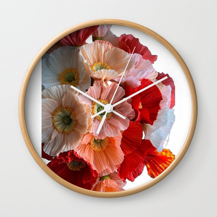 Crepe Paper Icelandic Poppy -- Paper Flowers for Home Decor or Weddings Wall Clock