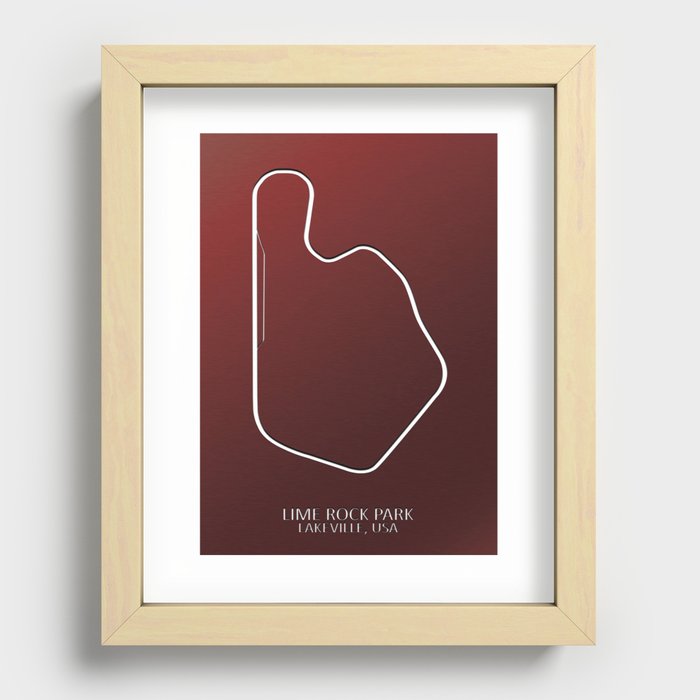 Lime Rock Park Recessed Framed Print