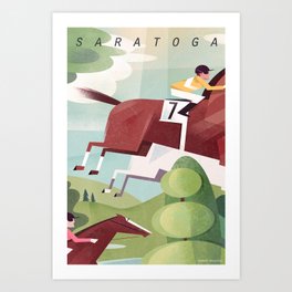 Saratoga Travel Poster Art Print