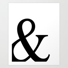 Typography, Ampersand, And Sign Art Print