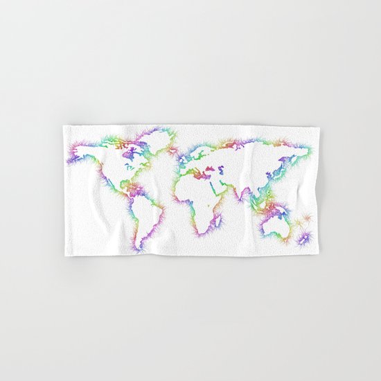 World map Hand & Bath Towel