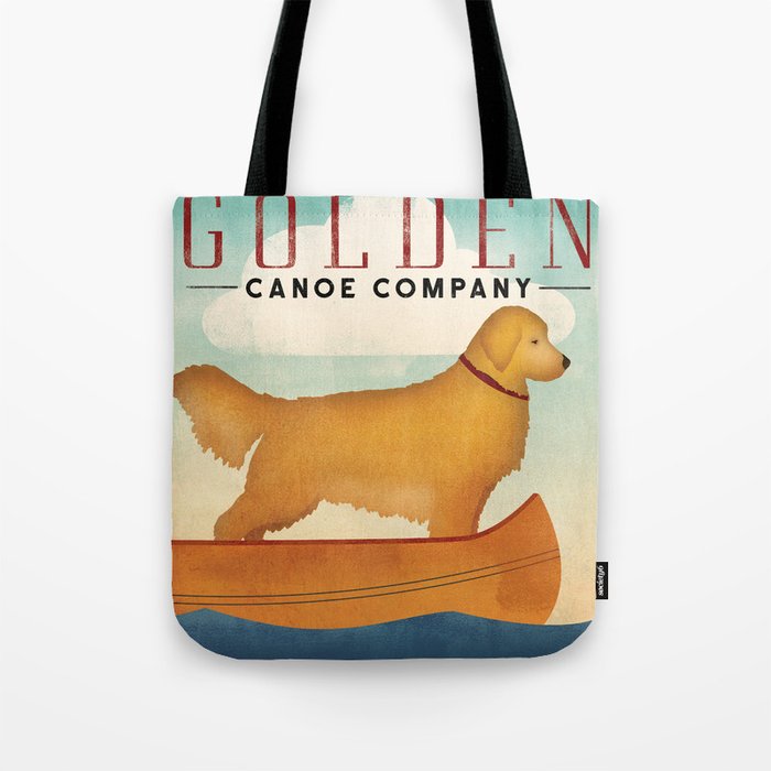Golden Retriever Canoe Tote Bag