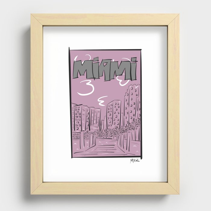 Miami is a beautiful sun city Recessed Framed Print