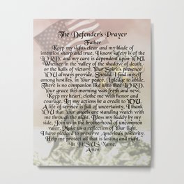 US Marine Corps - Defender's Prayer Metal Print | Military, Armedforces, Usmc, Iwojima, Political, Graphicdesign, Marinecorps, Retiredmilitary, Typography, Concept 