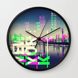 NEW YORK (GLITCH CITY #54) Wall Clock