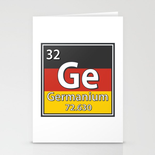 Germanium - Germany Flag German Science Stationery Cards