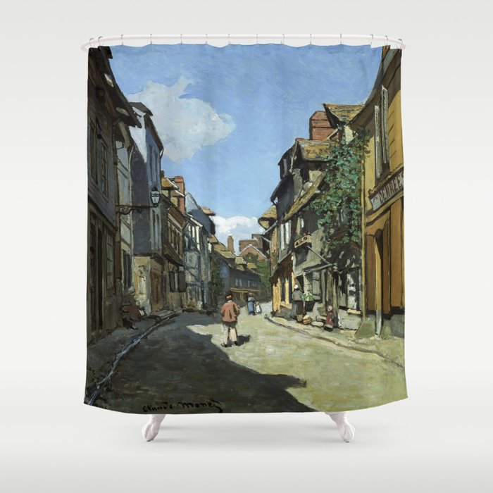 Claude Monet - Rue de la Bavole, Honfleur Shower Curtain