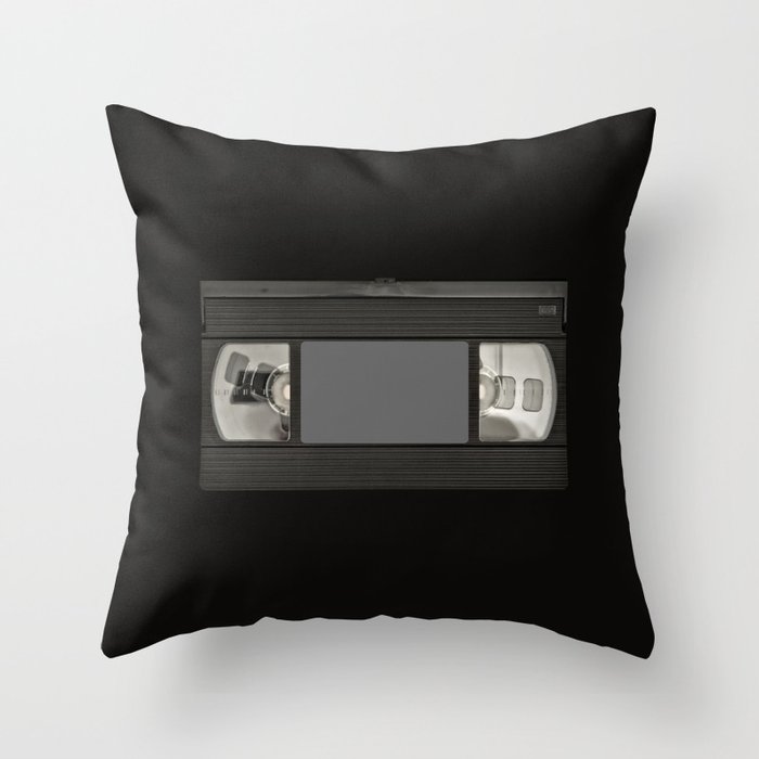 Retro 80's objects - Videotape Throw Pillow