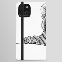Amur tiger cub - ink illustration iPhone Wallet Case