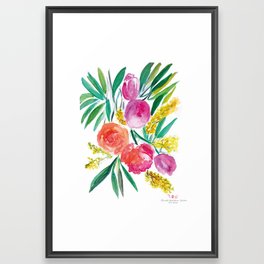Watercolor bloom  Framed Art Print