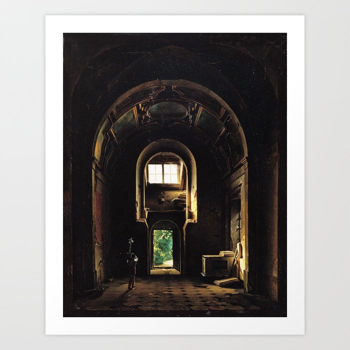 Interior of the Chapel of Saint-Philippe in the Eglise des Feuillants - Daguerre Louis Jacques Mandé  Art Print