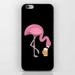 Beer Lover Flamingo iPhone Skin