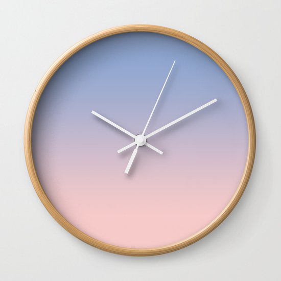 Pantone Rose Quartz and Serenity Ombre Wall Clock
