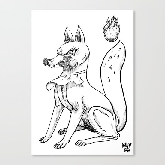 Kitsune x Kendama Canvas Print