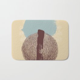 Abstract art gestual and organic Bath Mat