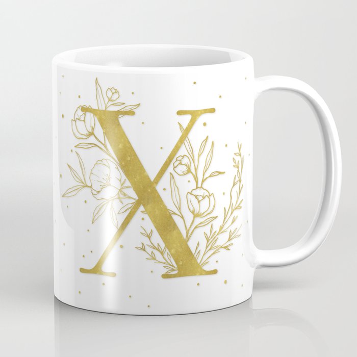Gold Monogram Coffee Mug