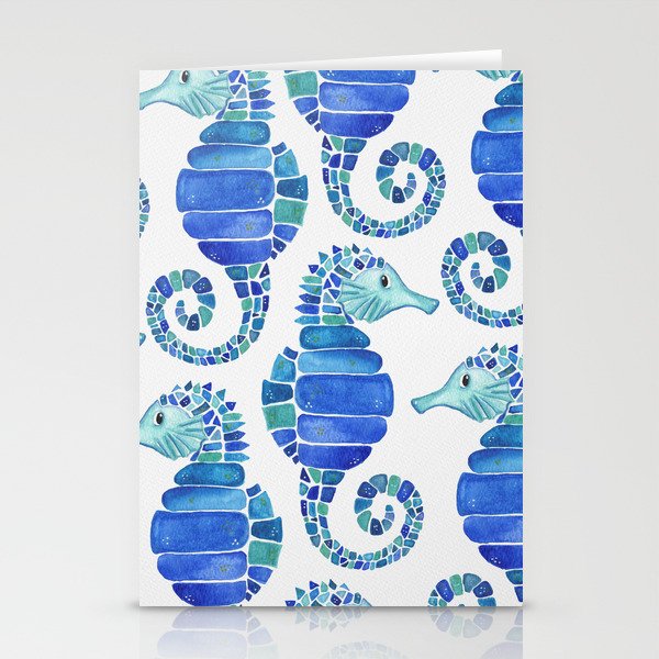Seahorse - Blue  Stationery Cards
