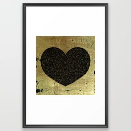 Valentine's Day Dark Heart Framed Art Print