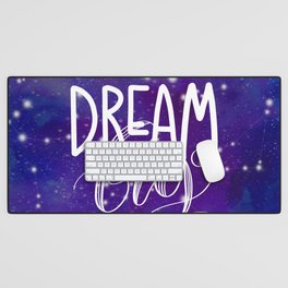 Space Neon Watercolor #11: Dream big Desk Mat