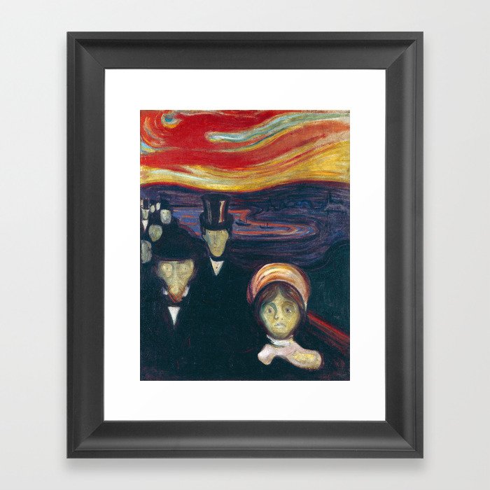 Anxiety by Edvard Munch Framed Art Print