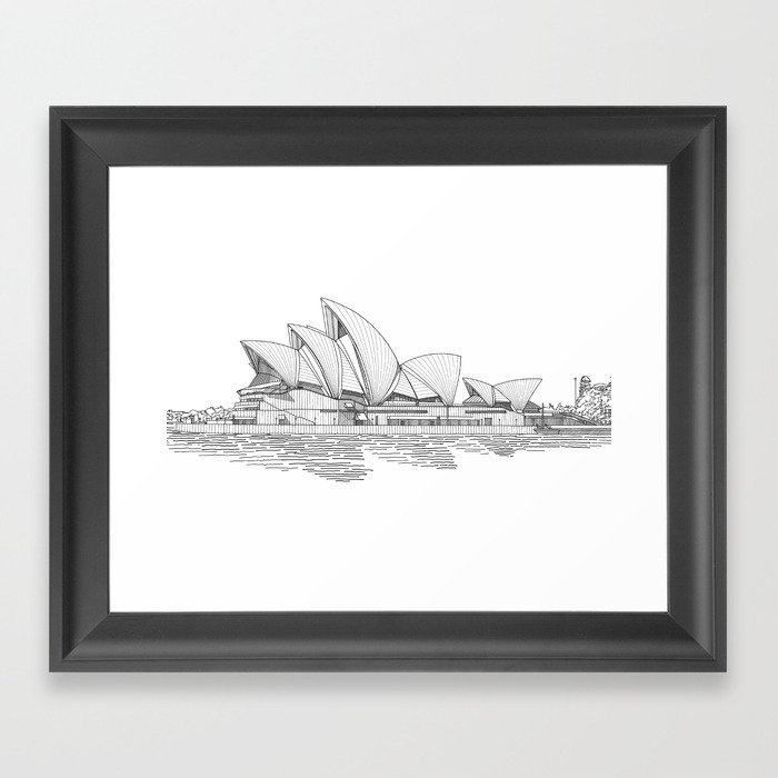 Sydney Art. Opera House. Architecture Art. Architecture Gift. Australia Travel Gift. Framed Art Print