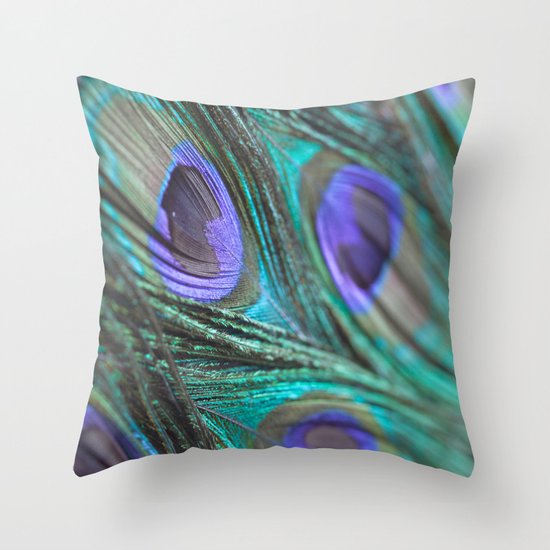 Peacock Fashion Throw Pillow