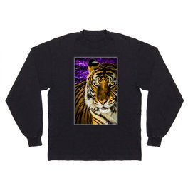 Purple/Gold Tiger Long Sleeve T Shirt