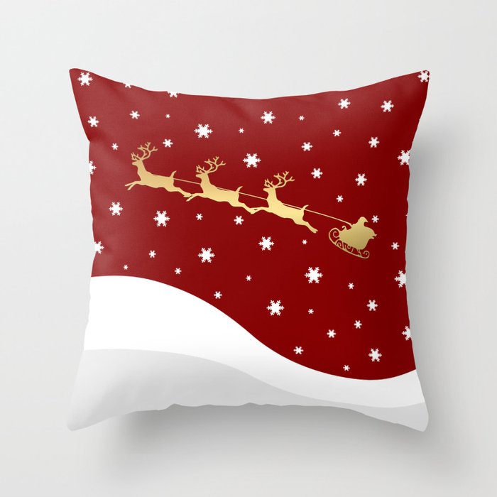 Red Christmas Santa Claus Throw Pillow