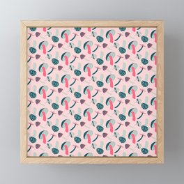 Modern Mushrooms - Pink Framed Mini Art Print
