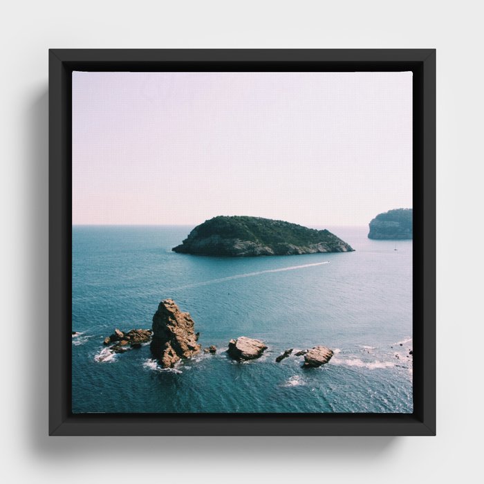 Spain Photography - Islands In The Spanish Sea Framed Canvas