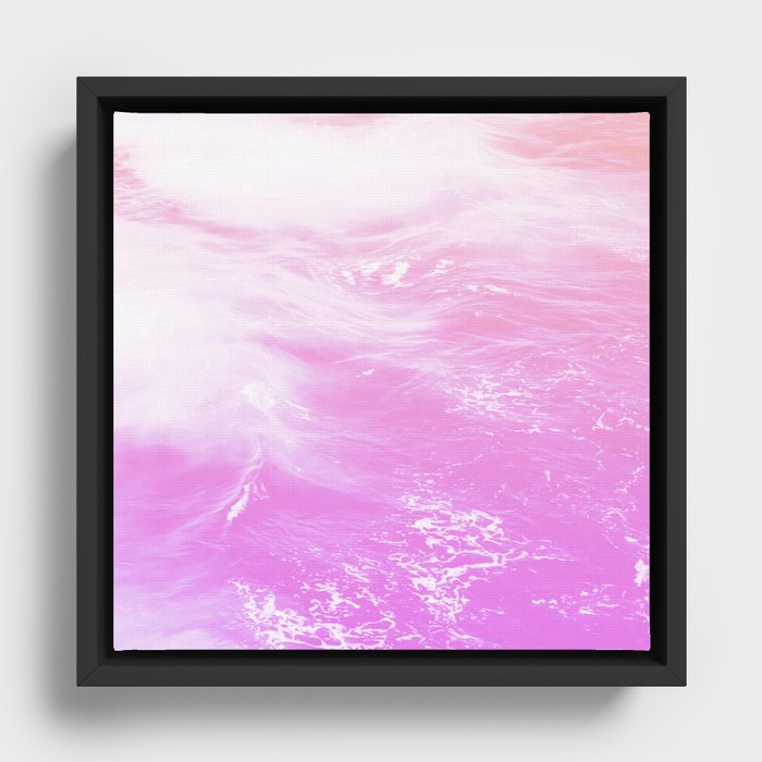 Aesthetic Sky Outer Space Retro Design Framed Canvas