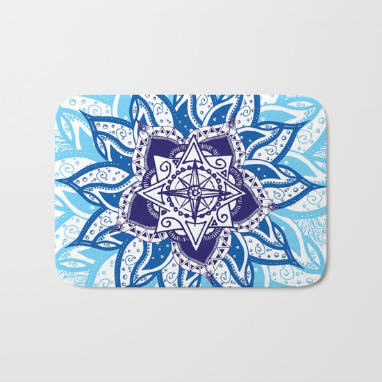 Atlantean Voyage Blue Bath Mat
