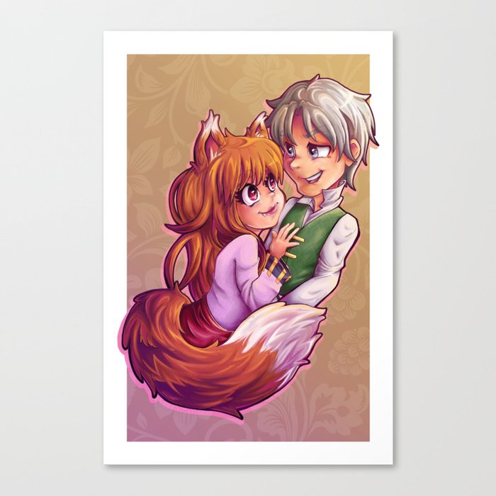 Spice Wolf Holo And Lawrence Canvas Print By Cuteloot