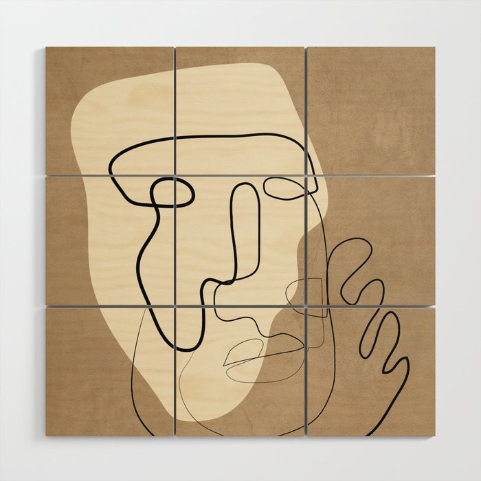 Abstract Portrait 6 Wood Wall Art