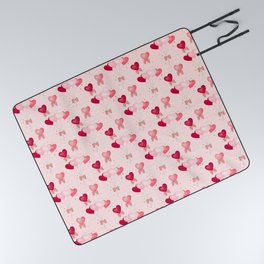 Valentine's Day Heart Balloons Pattern Picnic Blanket