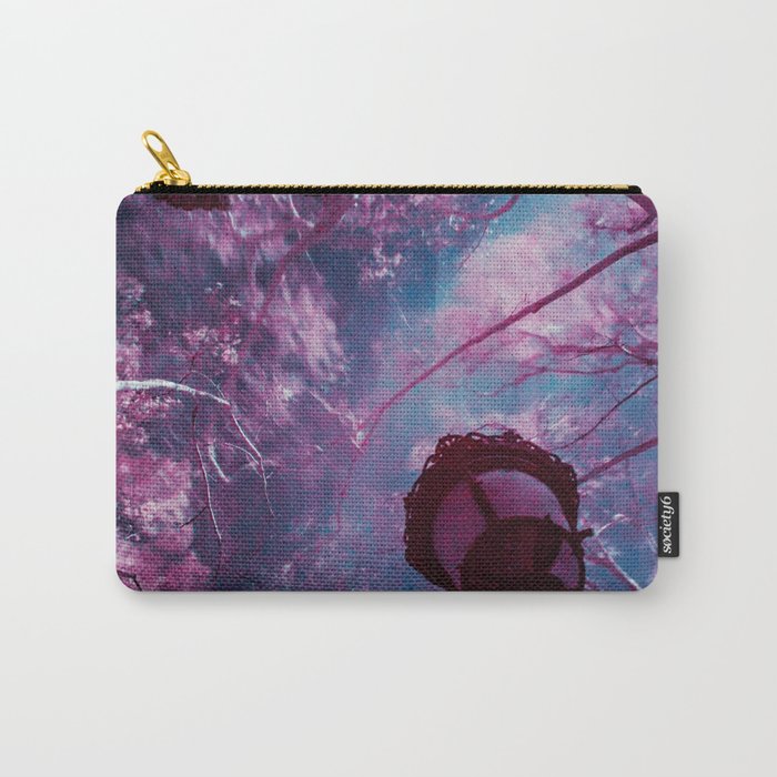 Fairy tale spring; cherry blossom tree canopy in the park at sunrise color magical realism portrait photograph / photography Carry-All Pouch