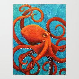 Holding On - Octopus Poster
