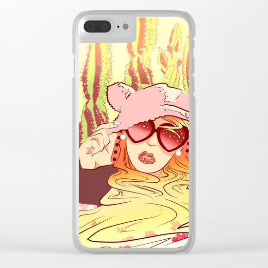 Cacti Queen Clear iPhone Case