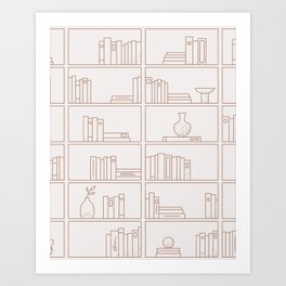 The modern Library Bookcase Art Print