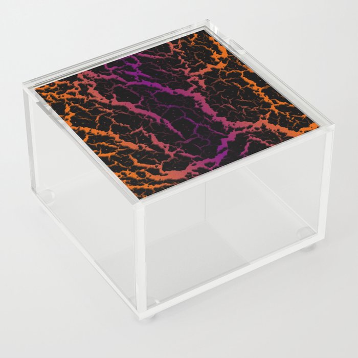 Cracked Space Lava - Orange/Purple Acrylic Box