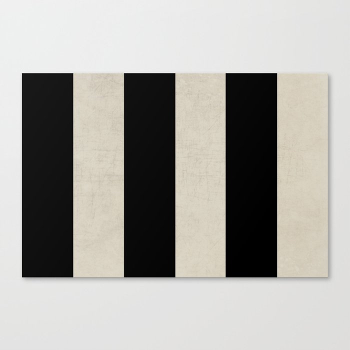 vintage black stripes Canvas Print