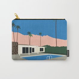 Palm Springs Bungalow Carry-All Pouch | Pool, Collage, Midcentury, Curated, Palmsprings, Poolhouse, Midcenturymodern, Bungalow 